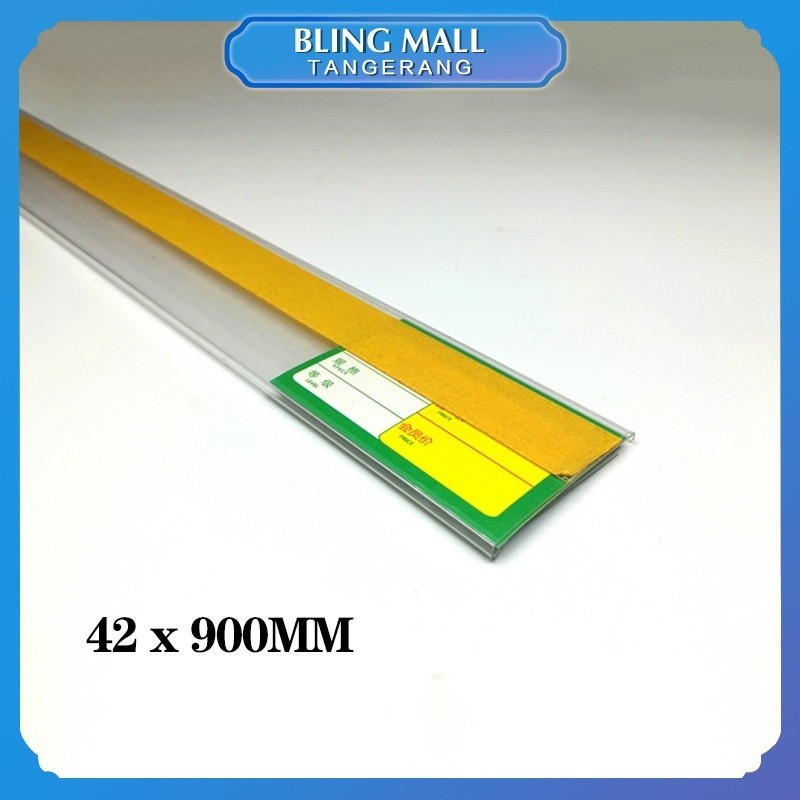 

【42*900MM】Price Rail/Label Harga/Rail Card/List Harga/Tempat Harga/Mika Harga Rak Minimarket