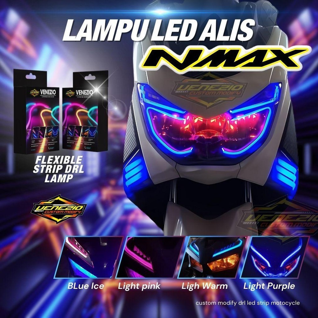 Paket LAMPU ALIS LED NMAX OLD MODIFIKASI MOTOR
