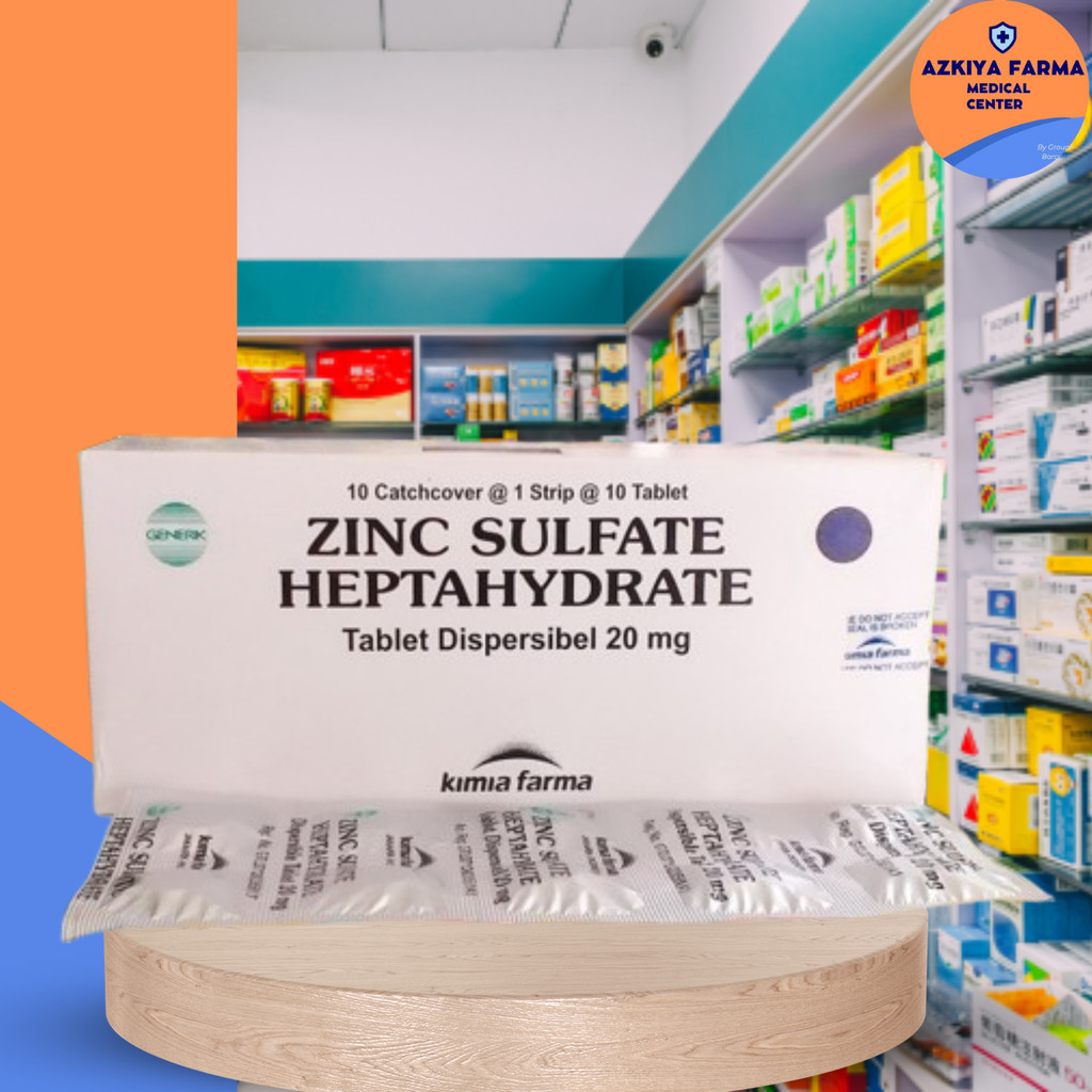 read-ZINK ZINC ZING JING SULFATE SULFAT PERSTRIP ISI 10 TAB KIMIA FARMA KF originale