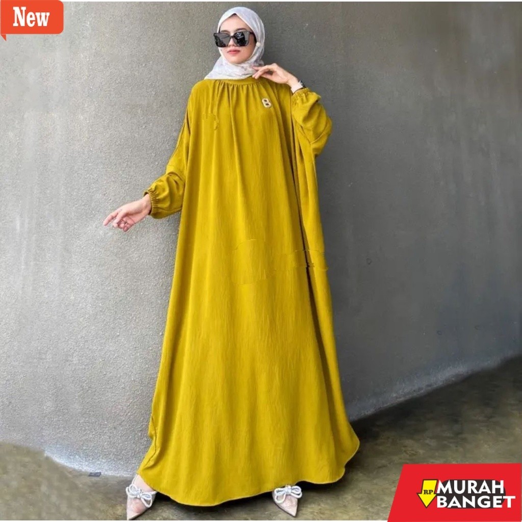 abaya shopee haul 2024 MAUREN ABAYA DRESS GAMIS PREMIUM WANITA MUSLIMAH AIRFLOW CRINCKLE DEODORA