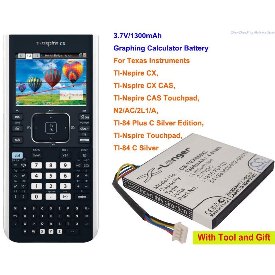 

OrangeYu 1300mAh Calculator Battery for Texas Instruments TI-Nspire CX,TI-Nspire Touchpad,TI-84 C Silver,TI-Nspire CX CAS