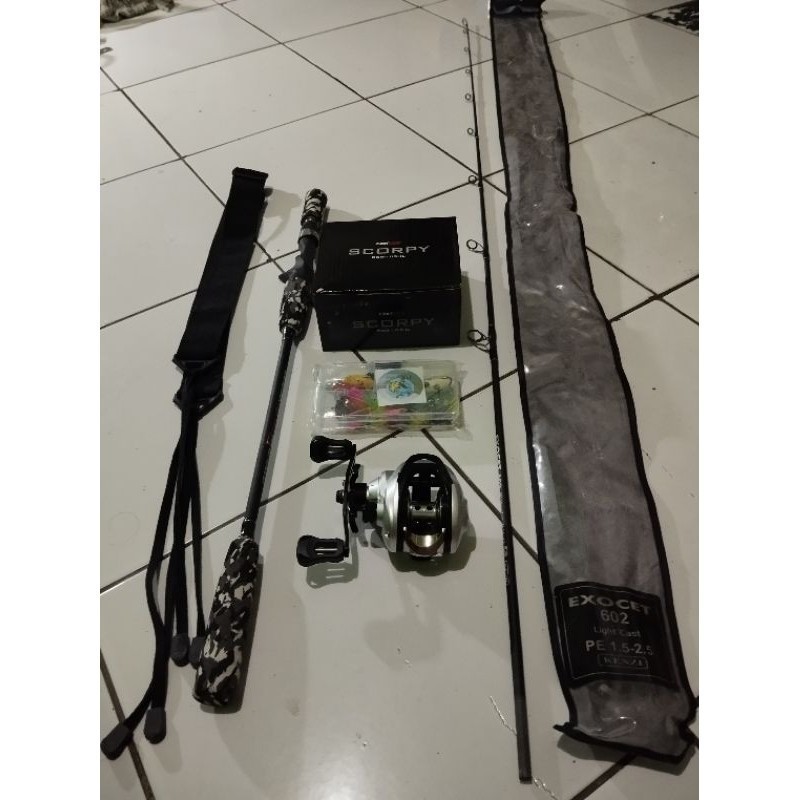 Joran Bc Kenzi 1 Set Paket Lengkap Bonus Umpan 1Kotak + Sabuk Joran Premium