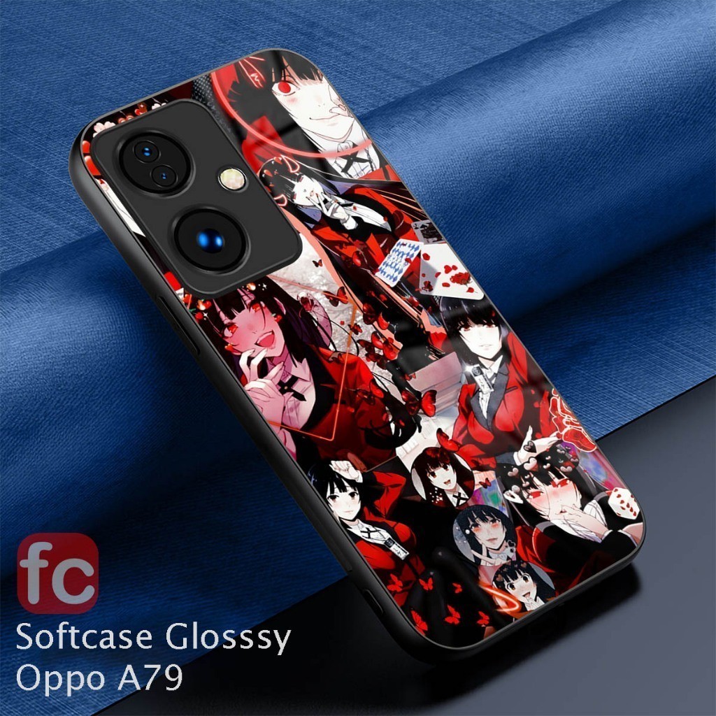 CUSTOM Softcase GLOSSY Kilau Oppo A79 Case Premium Kamera Protector | Kesing Glossy Efek Kaca | Pic 
