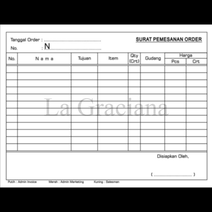 

cetak Nota + kop surat