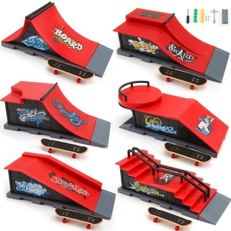 READY STOK Arena Skateboard SkatePark Ramp Part Fingerboard  Mainan Finger Board Arena