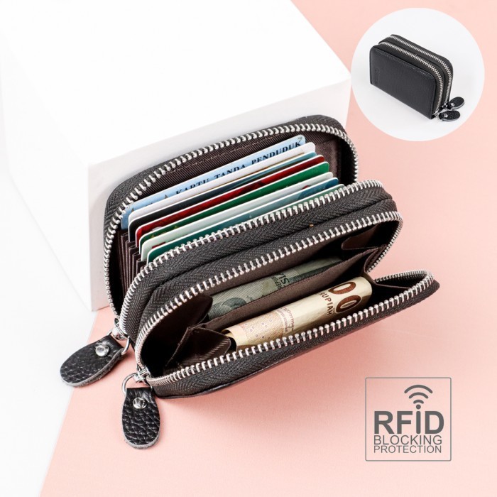 

Dompet Kartu Anti Magnetik RFID 11.5 x 8 x 4 cm - Black