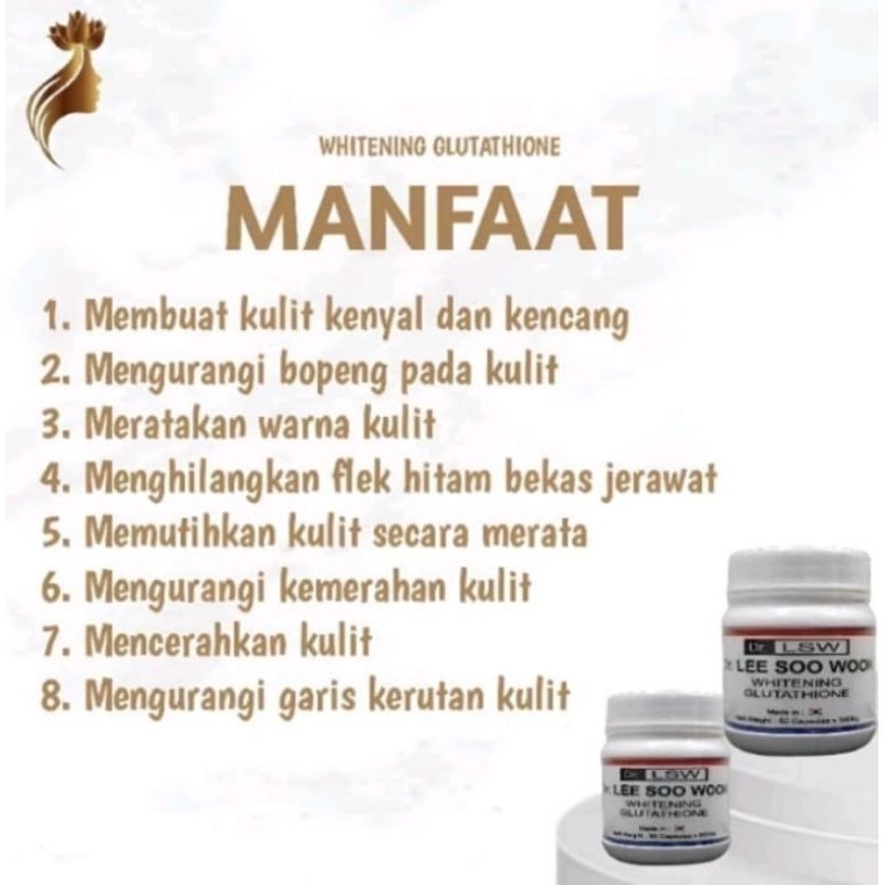 DR. LSW  Pemutih Wajah Whitening Glutathione Asli 100% Original
