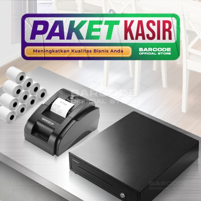 

Paket Kasir Codeshop CBT-58i + CK-335B + 10 Kertas Thermal 57x40 mm -TMA56