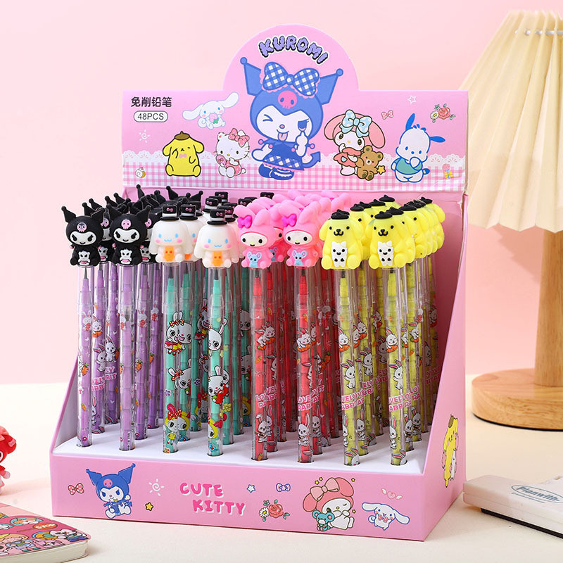

( OTH1011 ) ( DIJUAL SATUAN ) Alat tulis pensil susun bensia - sanrio melody kuromi cinnamoroll pompompurin - yellow kuning purple ungu blue biru pink merah muda