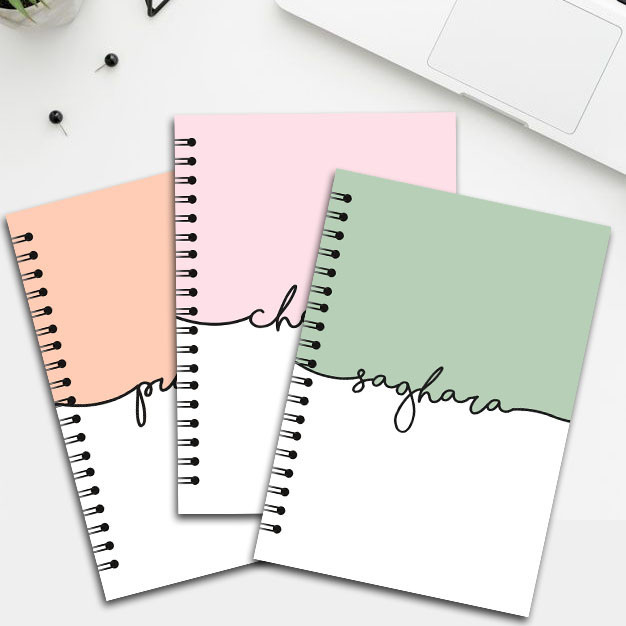 BUKU TULIS CUSTOM NAMA NOTEBOOK A5 BESAR CUSTOM COVER MURAH - BUKU TULIS CUSTOM COVER