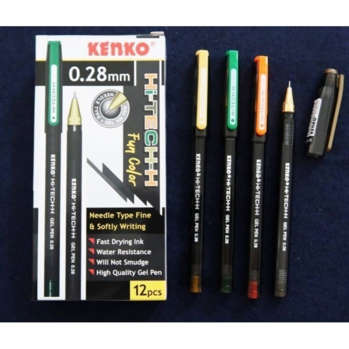 

promo ✨ -KENKO GEL PEN HI-TECH 0.28 MM FUN COLOR - Biru