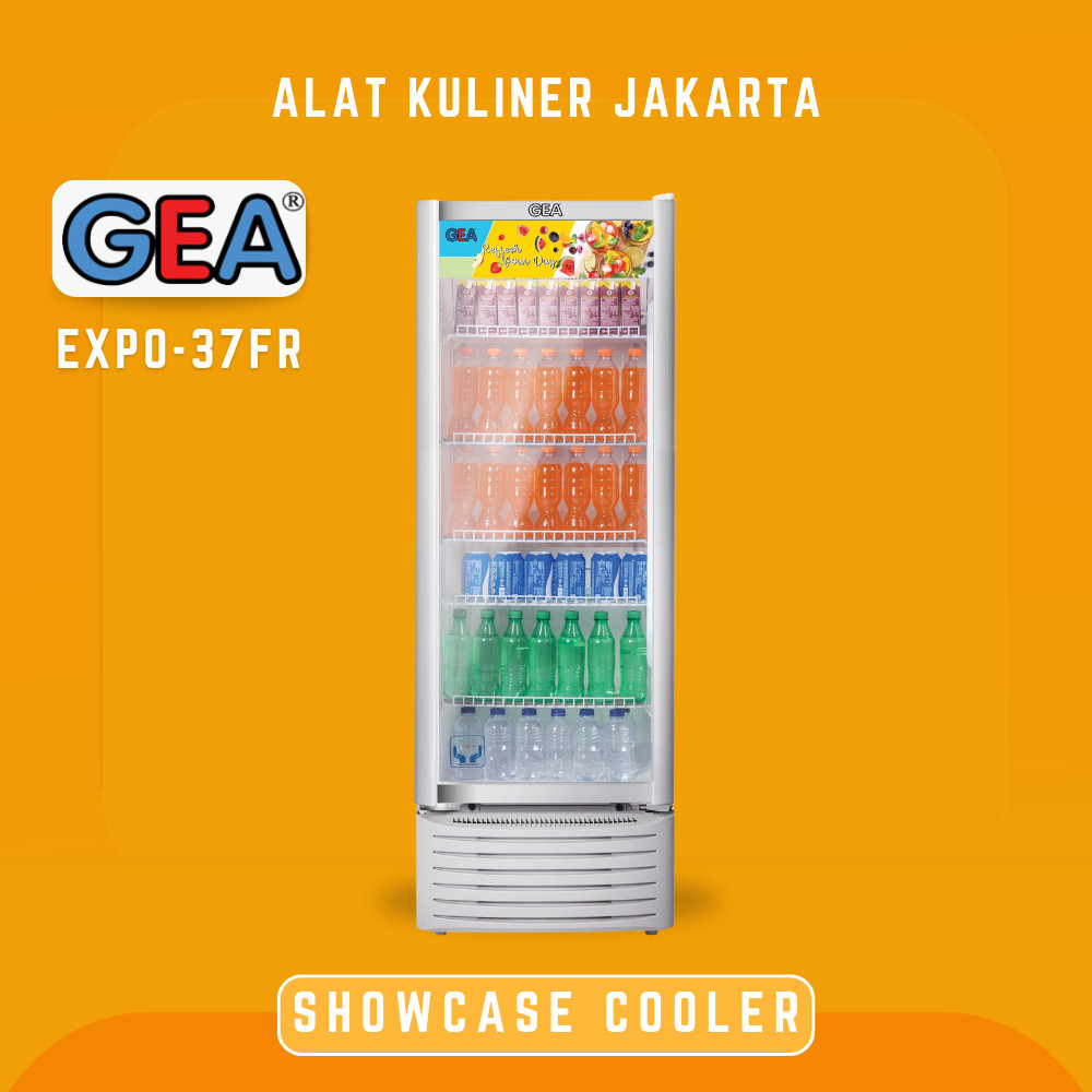 GEA AGATE EXPO 37FR AGATE EXPO-37FR DISPLAY COOLER SHOWCASE COOLER MINUMAN 1 PINTU 5 RAK GARANSI RES