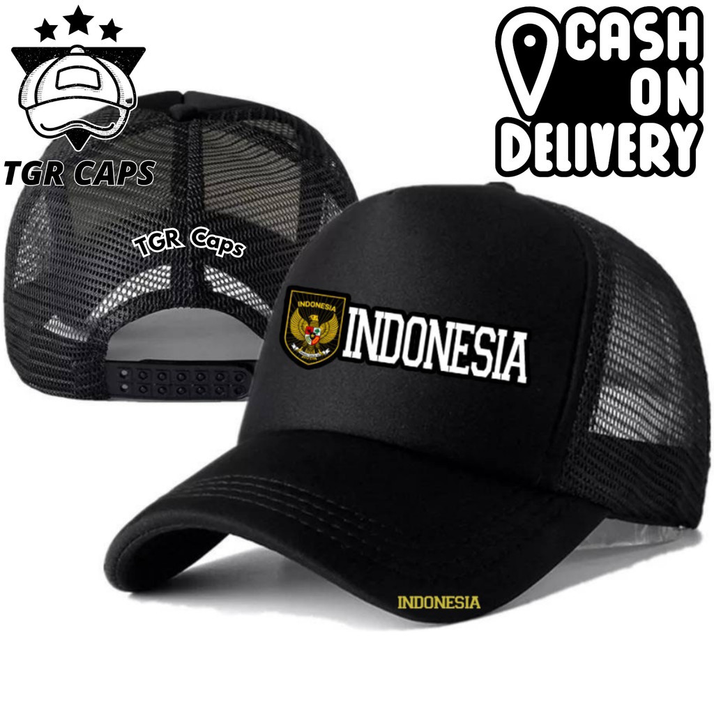 TGR Caps Topi Trucker INDONESIA - Topi Distro INDONESIA Logo - Topi GARUDA INDONESIA Premium - Topi 