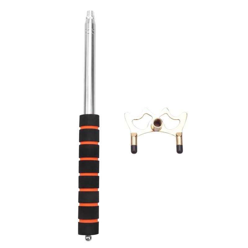 Retractable Billiards Cue Stick Bridge With Removable Brass Bridge Head, Billiards Pool Cue Accessor