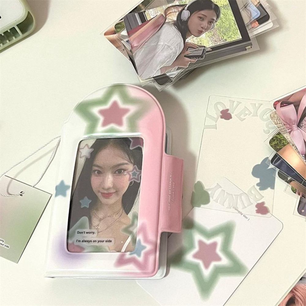 

3Inch Cartoon Photo Album 40 Pockets Love Star Instax Binder Album With Buckle Photocard Holder Kpop Idol Card Collection Book