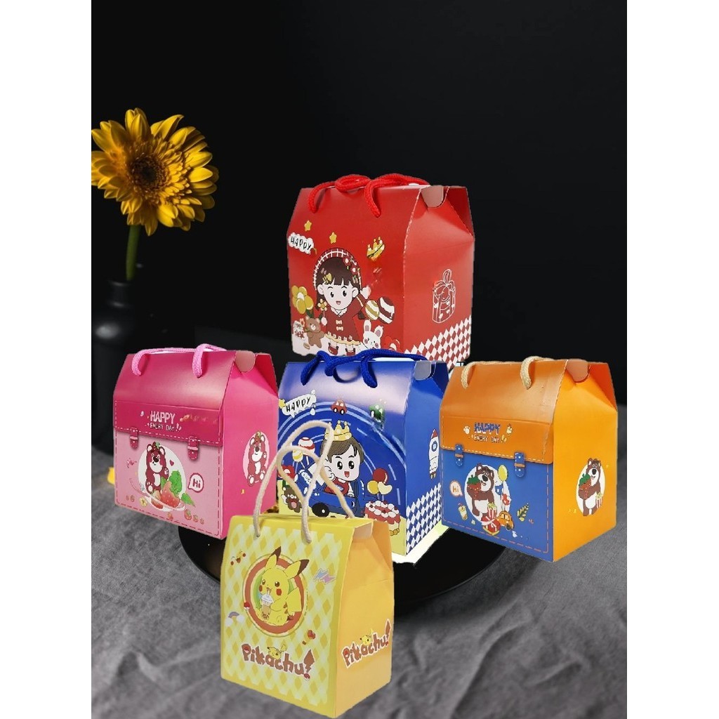 

PAPER BAG GOODIE BAG TAS SNACK SOUVENIR KADO PESTA ULANG TAHUN ANAK LOTSO PINK BEAR SWEET GIRL BOY POKEMON PIKACU