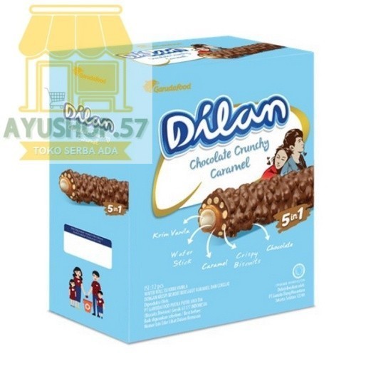 

DILAN CHOCOLATE CRUNCHY CARAMEL KOTAK ISI 12 - CHOCOLATE - AYUSHOP57