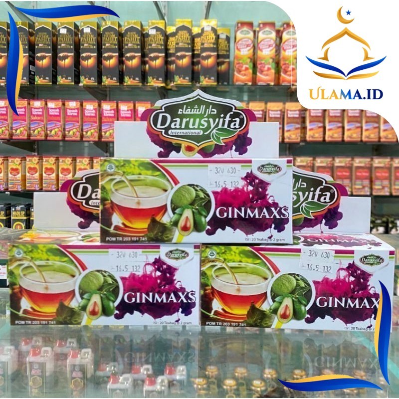 

TEH CELUP GINMAXS DARUSYIFA / TEH CELUP BATU GINJAL D GIN DAUN SUKUN PLUS ALPUKAT ISI 20Sachet / 100% BAHAN ALAMI UHJ2