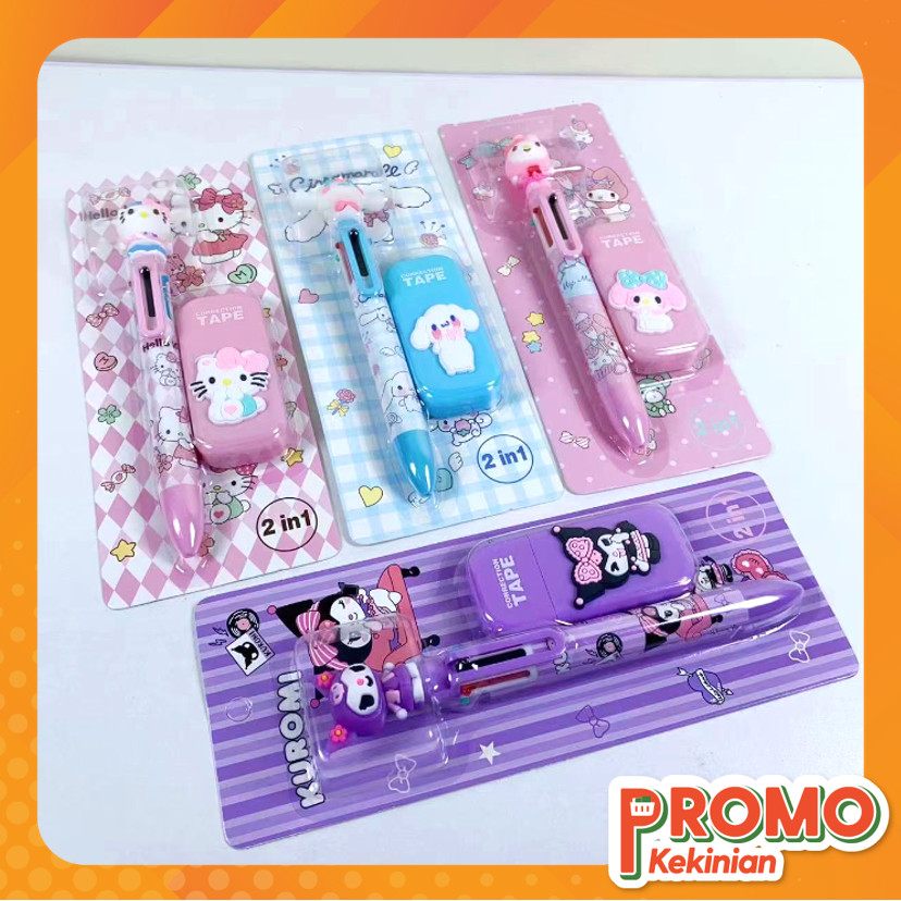 

Promo Kekinian - S6341 Set Pulpen 6 Warna dan Korektor / Set Alat Tulis 2 in 1 / Alat Tulis Pena & Korektor