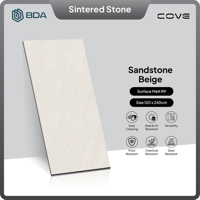 BDA Granite Tile 120X240 Keramik Granit Lantai Dinding Kamar mandi Interior Big Slab Sandstone Beige