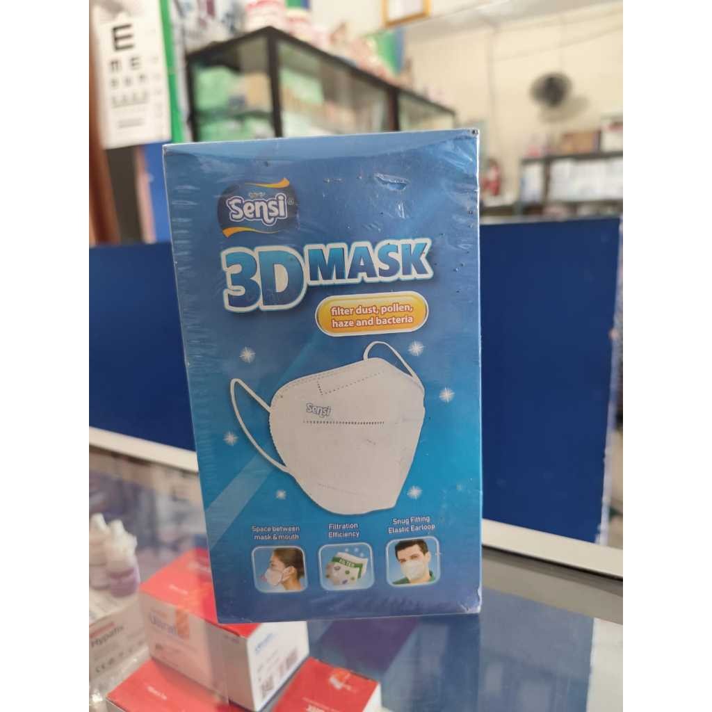 SENSI - Masker 3D 4 Ply Earloop | Sensi 3D Mask | Masker Sensi Earloop