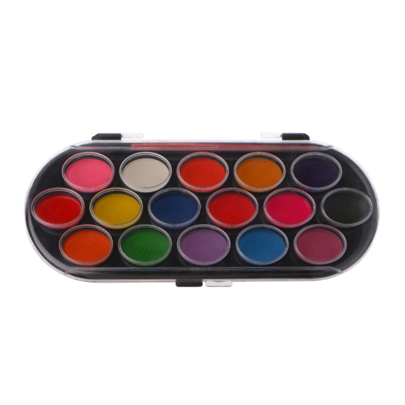 

Y1UB 16Pcs Watercolor Brush Set Painting Tray Craft Drawing Art Mini Kid Gift