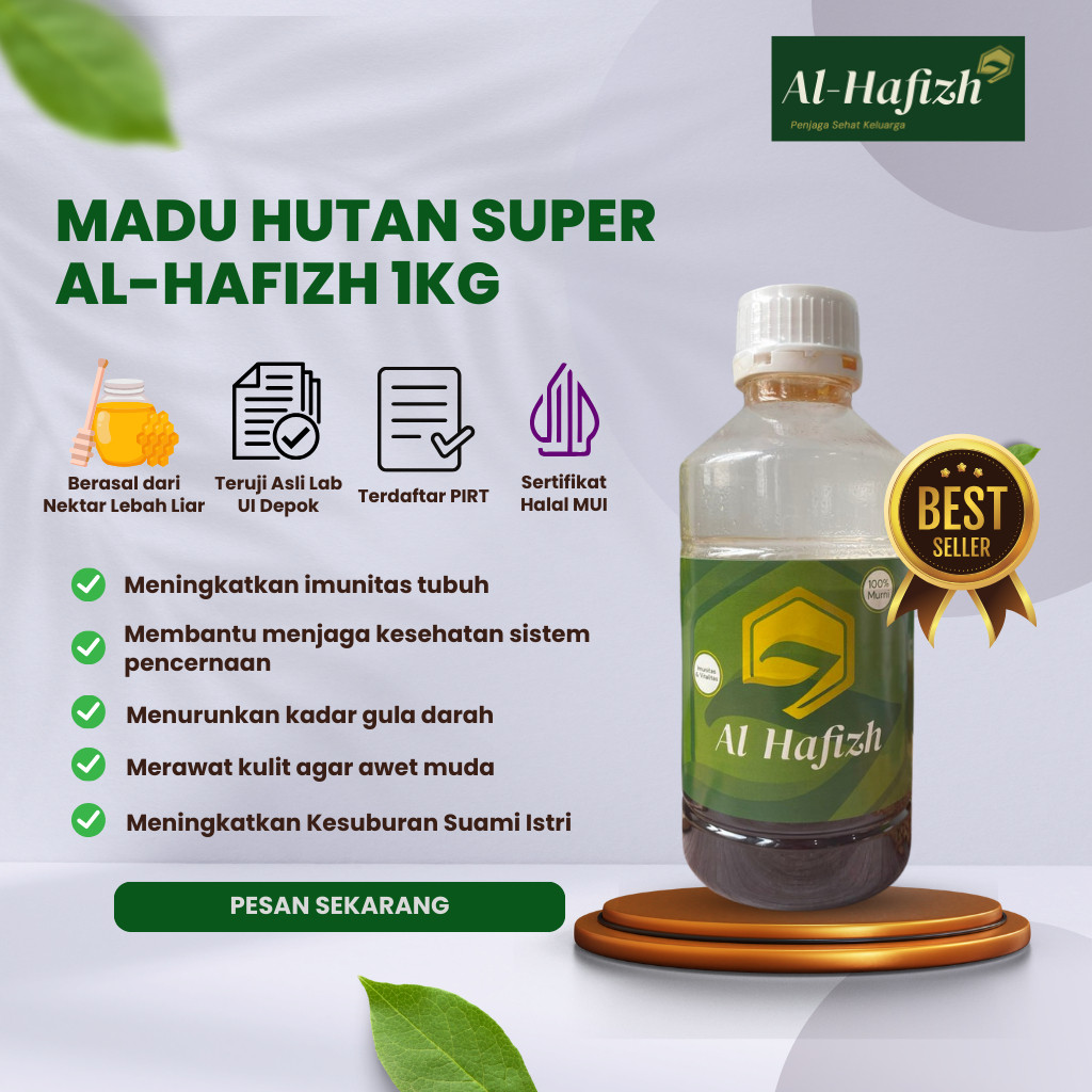 

Madu Hutan Murni Super Al-Hafizh 1 Kg - Lulus Uji Lab UI Depok - Sertifikat Halal MUI