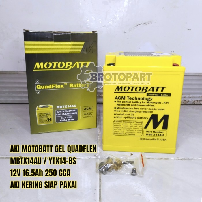 Aki Motor Gel Triumph Daytona 1000 Thunderbird 900 MOTOBATT MBTX14AU AKI GEL KERING