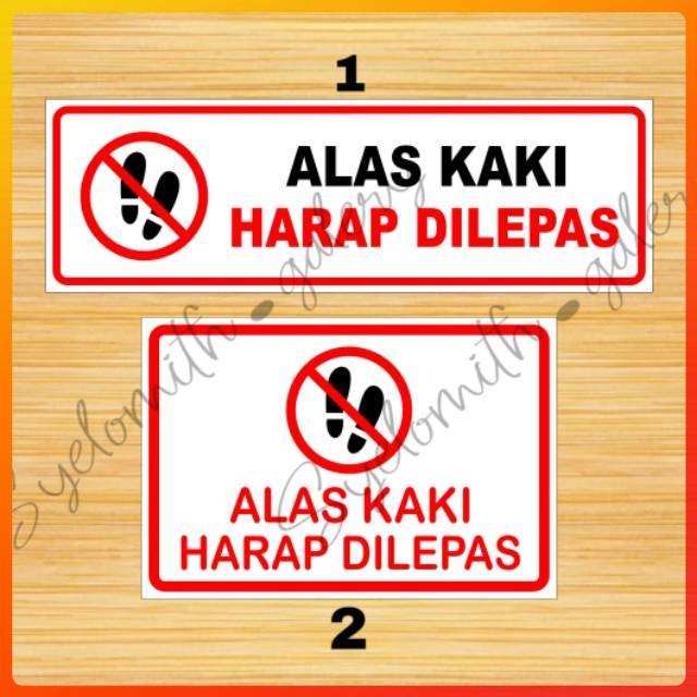 

Stiker Alas Kaki Harap Di Lepas/ Stiker Perkantoran / Stiker Mushola - Colorfulolshop 12