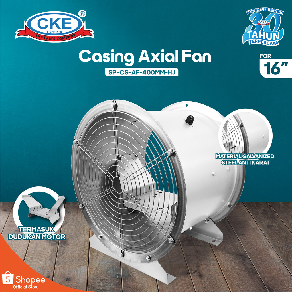 Casing Axial Fan 16 Inch Galvanis / Body Kipas Aksial Blower 16"