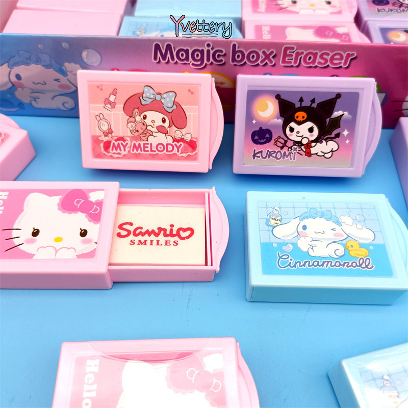

❤️COD Sanrio Kotak Ajaib Penghapus Hadiah Pembelajaran Siswa Penghapus Kotak Laci Kartun Kreatif-Yy