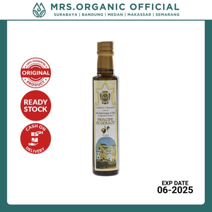 

Minyak Zaitun MEDITERRANEA Foods Organic Extra Virgin Olive Oil Bergamot Flavoured 250ml
