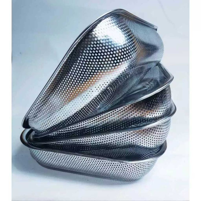 Saringan Sayur dan Buah Stainless Steel Nampan Tirisan Peniris Penyaring Buah-buahan Sayur-sayuran