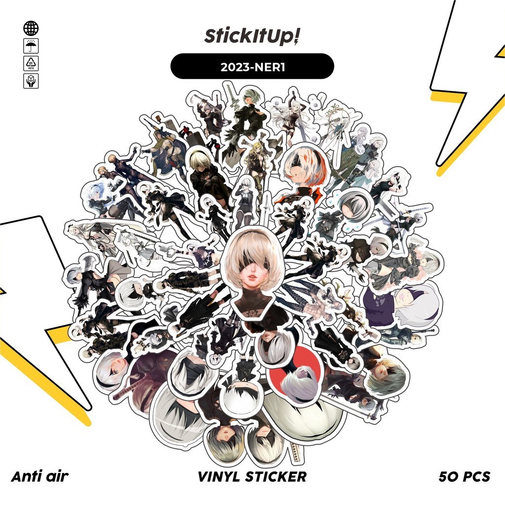 

COD✨ 50 Pcs Stiker GAME SERIES NIER CHAR MIX 01 Lucu Anti Air Untuk Dekorasi Notebook Sepeda Skateboard Handphone DIY