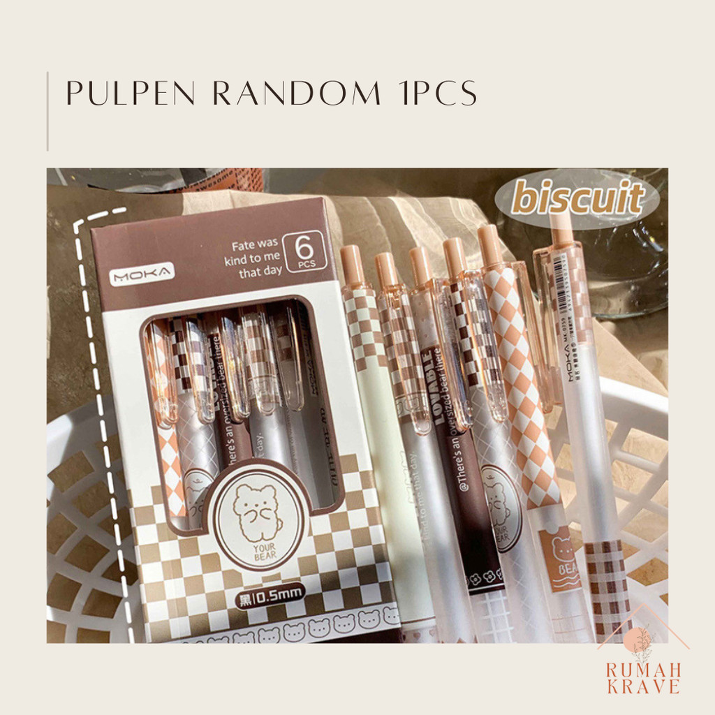 

RUMAH KRAVE - Pulpen 1 pcs Random Tinta Hitam Tebal 0.5mm