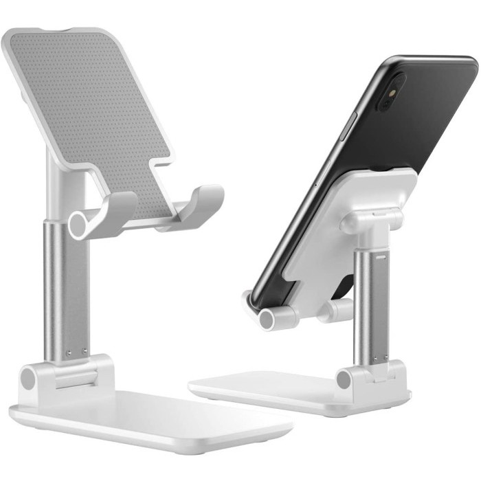 

Dudukan Handphone Tablet Folding Desktop phone stand Holder Mini 302 - Putih