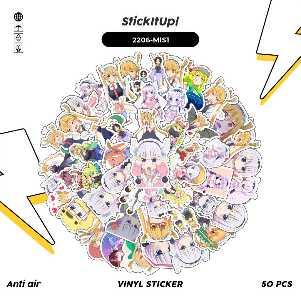 

COD✨ 50 Pcs Stiker Pack ANIME SERIES MISS KOBAYASHI'S DRAGON MAID CHAR MIX 01 Lucu Aesthetic Vynil Waterproof untuk Freebies Sticker Buku Journal Casing HP Laptop