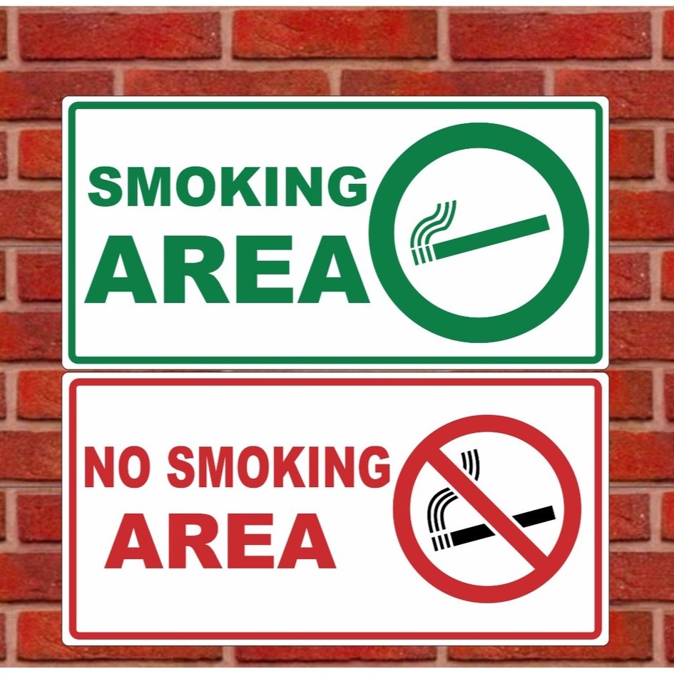 

Sign acrylic No Smoking / Smoking Area / Dilarang merokok / Area Merokok / Papan Petunjuk akrilik