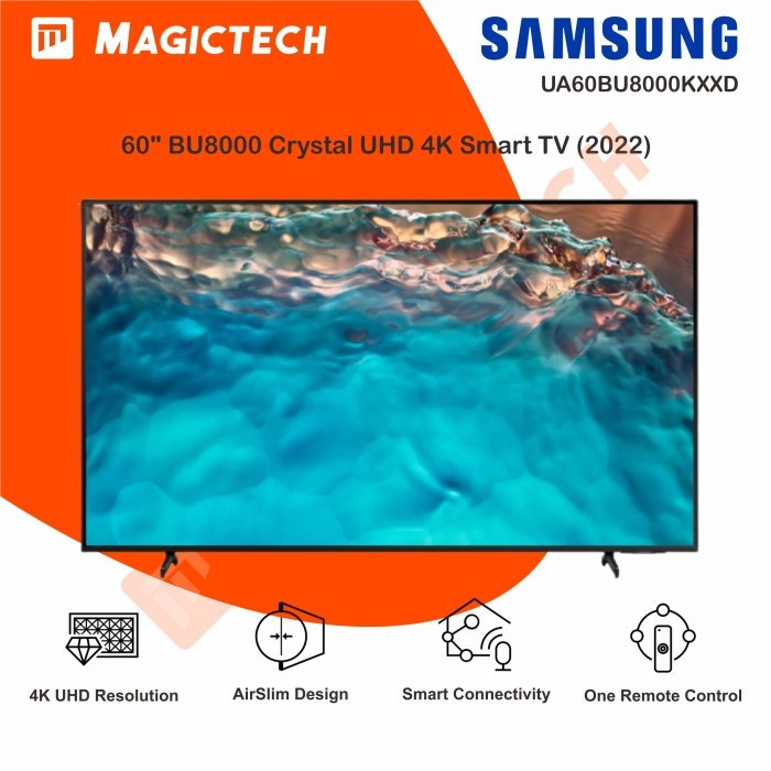 TV SAMSUNG 60 INCH 60" UA60BU8000 / 60BU8000 / BU8000 SMART TV 4K UHD