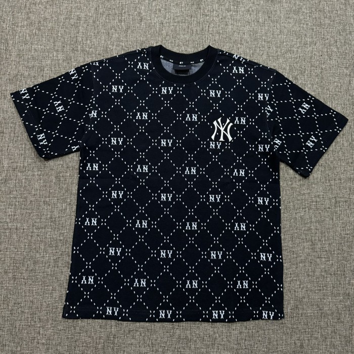 MLB Korea NY Yankees Dia Monogram Tee Black Original TERMURAH