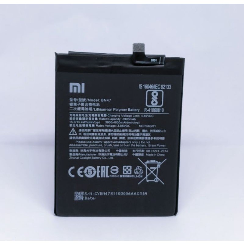 Batre Baterai Xiaomi Mi A2 Lite BN47 Original Battery Batre Hp