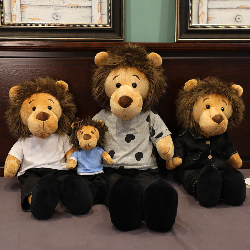 50-125CM The Lee Long-legged King Doll Stuffed Animal The Kings Eternal Monarch Big Lion Plush Toy B