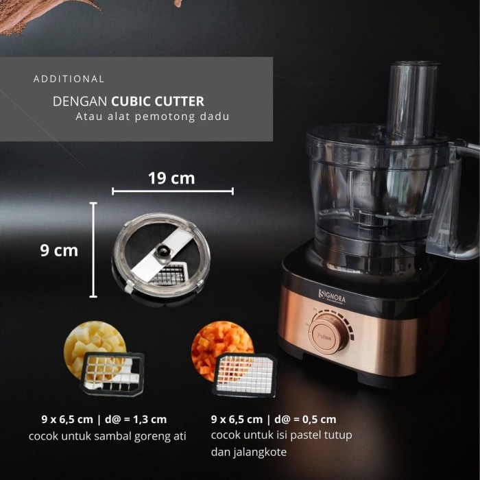 Food Processor Signora dg cubic cutter - + CubiC CUTTER