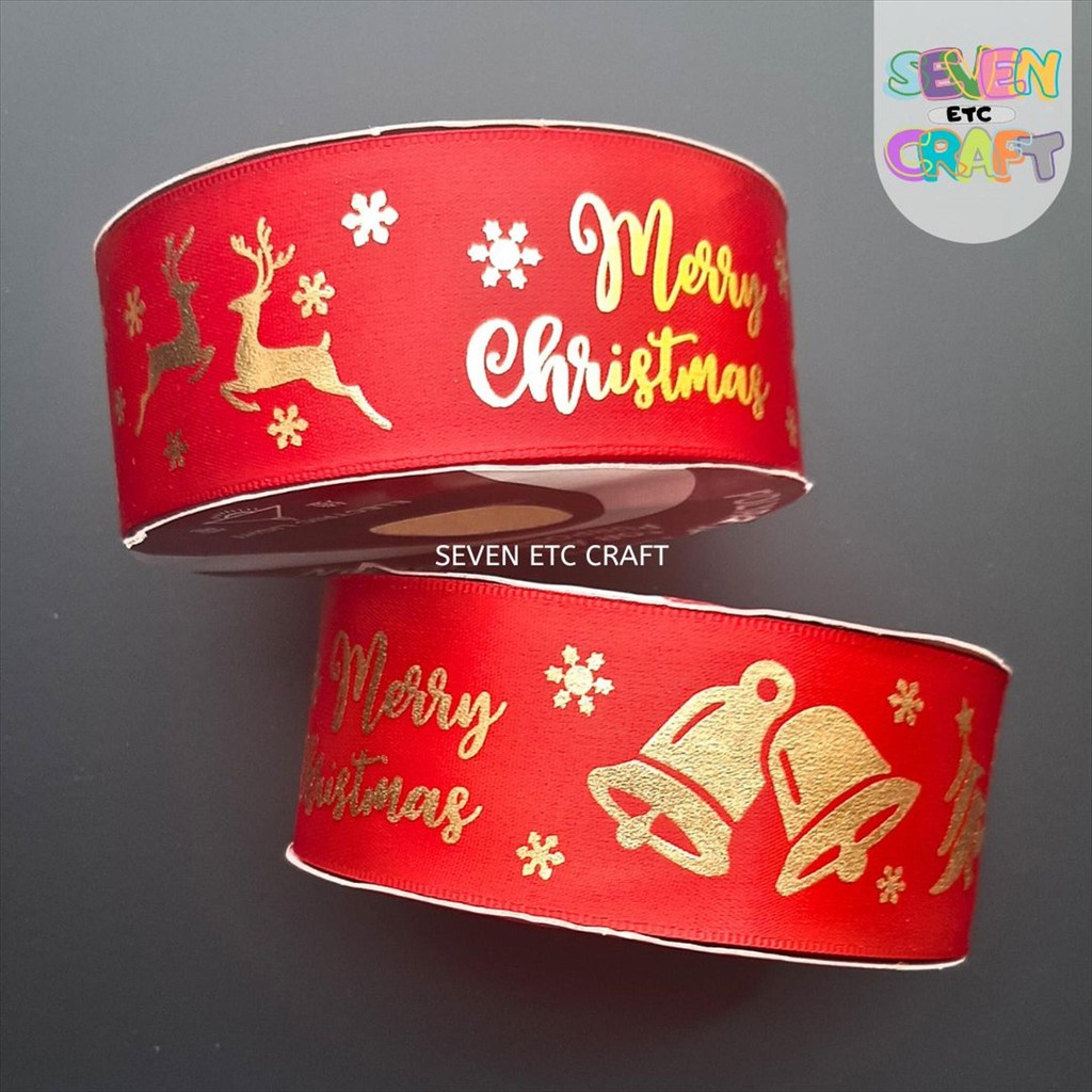 

Pita Satin Natal 1,5 inch 4 cm Merah