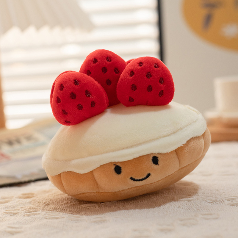 

Stuffed Cake Plushie Strawberry Fruit Muffin Shape Plush Toys Cute Face Cream Snack Parsty Decor Party Gift Toys for Kids Birth