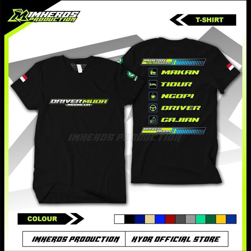 Kaos Driver Muda Makan Tidur / Baju T-shirt Distro Makan Tidur Ngopi Driver Gajian / Pakaian pria wa