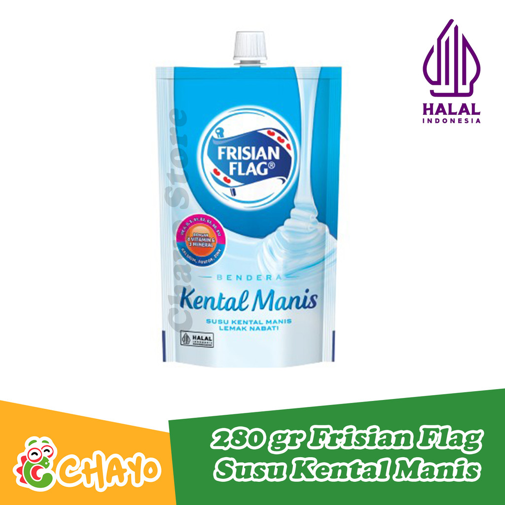

Frisian Flag Bendera Kental Manis Pouch 280g Susu Kental Manis Lemak Nabati Susu Bendera