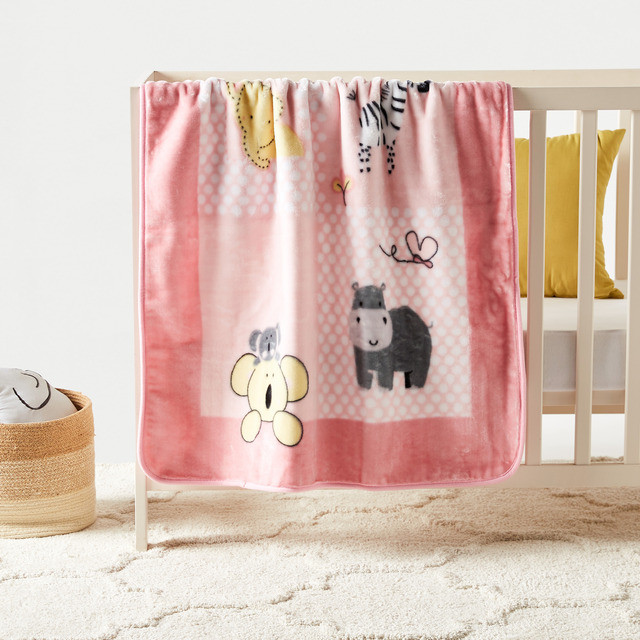 Babyshop Juniors Printed Baby Blanket - 80x100 cms