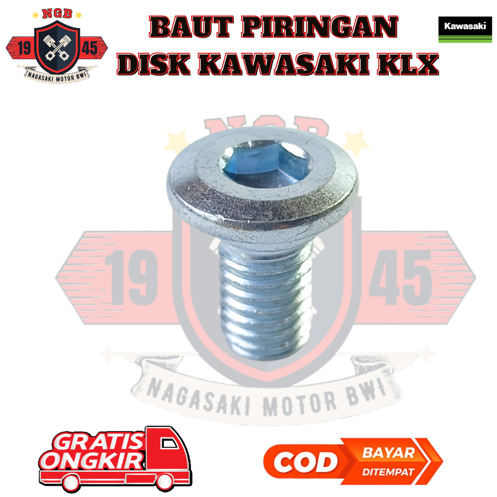 Baut Piringan Disk Kawasaki KLX - Baut Piring Cakram Disc Kawasaki KLX 150 - Original Variasi Motor