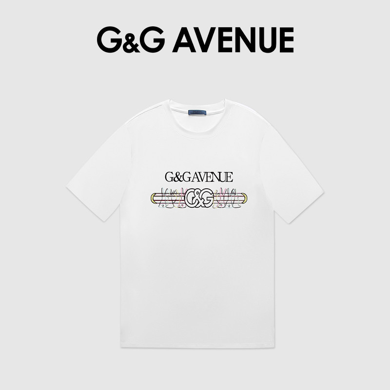 T-Shirt KAOS GUCCI Warna Hitam, Cocok untuk Pria dan Wanita dengan Detail Atasan Putih dan Kerah Bul